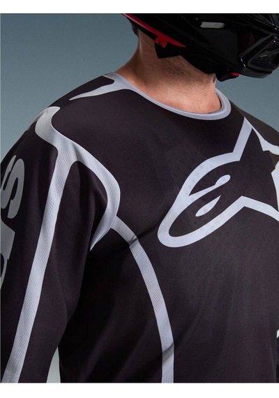 Alpinestars Fluid Apex Off-road Motosiklet Jerseyi Siyah Gri