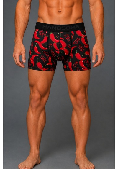Brem Handsome Acı Biber Desenli Erkek Boxer Çok Renkli