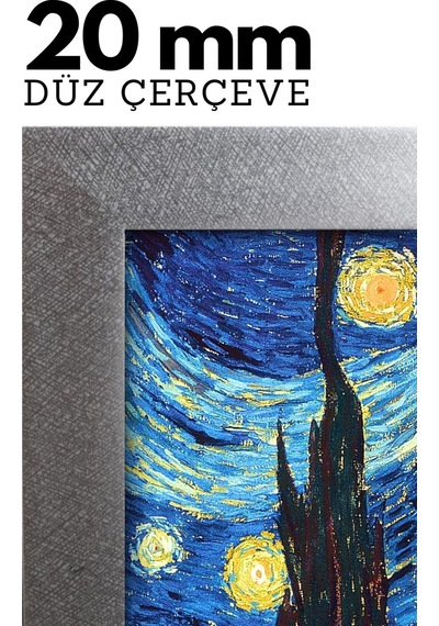 Fırçalı Gümüş-20mm-50x70 Cm Mat Pvc Li Camsız Fotoğraf 1000 Parça Puzzle Belge Çerçeve Yatay Dikey Asılabilme 61981776