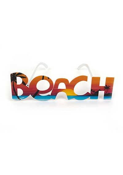 Beach Yazılı Parti Gözlüğü Yaza Merhaba Hawaii Show Gözlüğü 19x6 Cm 5264 "