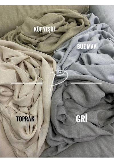 Katlamalı Keten Tül Perde Alternatik Kumaş Ve Renk Seçenekleri Çok Renkli