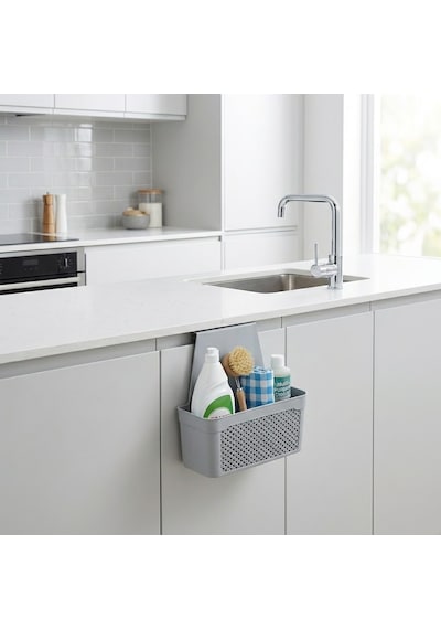 Orret Home Dolap İçi Asılabilir Plastik Organizer Deterjan Sünger Düzenleyici Askı Mutfak Banyo Dolap İçi Düzen Diğer