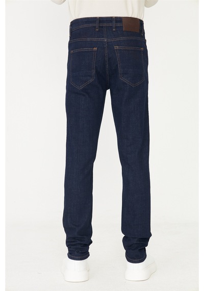 Lacivert Klasik Denim Erkek Jean Pantolon Mavi