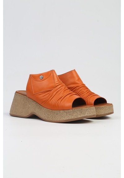 Pierre Cardin Pc-7211- 3807 Turuncu-kadın Topuklu Terlik Turuncu