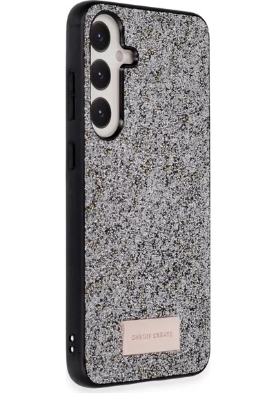 Onegif Samsung Galaxy Uyumlu  A05s Bright Simli Kapak - Gümüş