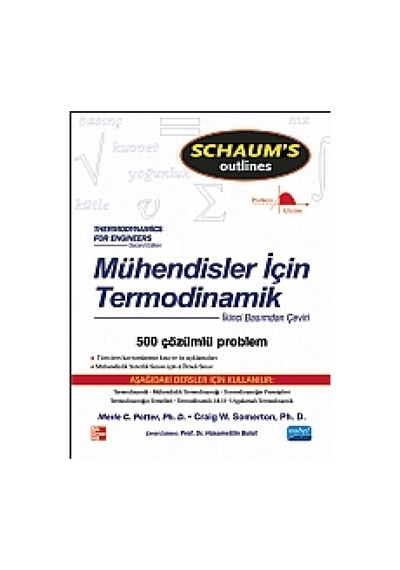 Mühendisler İçin Termodinamik / Thermodynamics for Engineers  - Merle C. Potter  -  Craig W. Somerton  - Nobel Akademik Yayıncılık