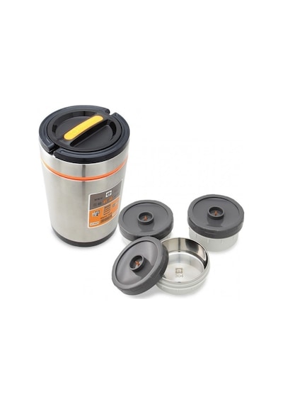 Paslanmaz Çelik Yemek Termos 3 Katlı Sızdırmaz Yemek Termosu Sefer Tası 1,9 Litre Inox