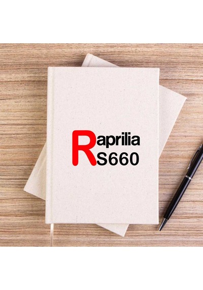 Aprilia Rs660 Text Logo Krem Çizgisiz Kanvas Defter