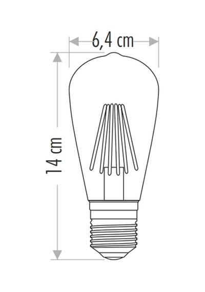 Ct-4290 8w E27 2700k Sarı Led Rustik Ampul