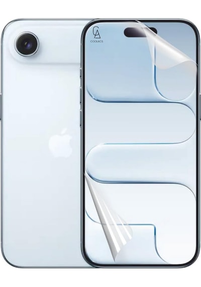 Apple Uyumlu iPhone 17 Air Içi Kadife Lansman Kılıf Ve Seramik Tam Kaplayan Cam Ekran Koruyucu Açık Pembe