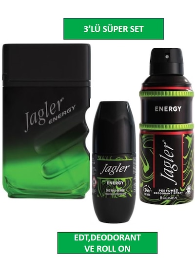 Energyerkek Edt 90 Ml+ Erkek Deodorant 150 Ml+ Roll-on Erkek 50 Ml Energy Fresh