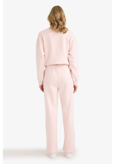 Defacto Straight Fit Basic Düz Cepli Yüksek Bel Eşofman Altı B8571ax25aupn364 Pembe-pn364