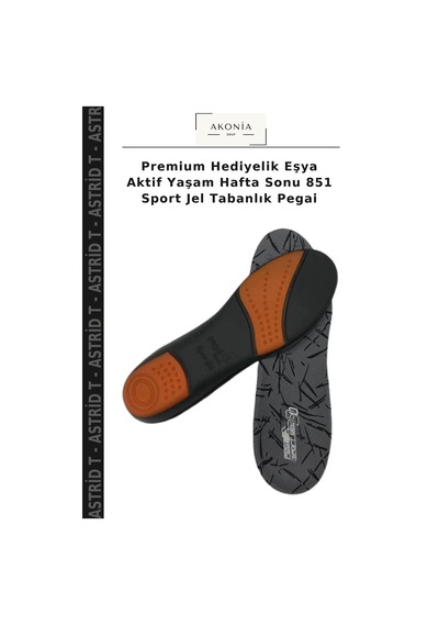 Astrid T Premium Hediyelik Eşya Aktif Yaşam Hafta Sonu 851 Sport Jel Tabanlık Pegai Çok Renkli