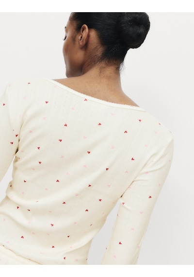 Marks & Spencer Desenli Pijama Takımı T37002238J Krem Mix Marks & Spencer Desenli Pijama Takımı T37002238J Krem Mix
