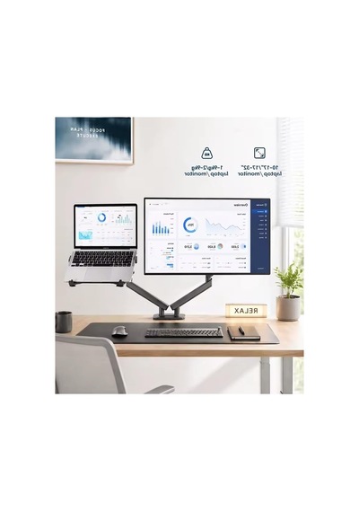 Amortisörlü Monitör Tutucu Ve Laptop Standı, Yeni Tasarım