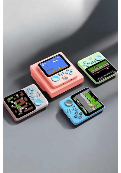 Nrzsnt Mini Atari El Atarisi 3.5 İnç Ekran Çift Konsol 666 Adet Retro Oyun Gameboy El Atarisi