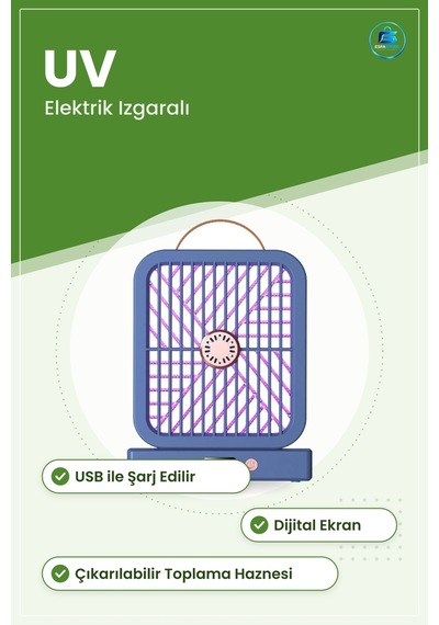 Sinek Kovucu Uv Işıklı Elektrikli Haşere İlacı Usb Şarjlı Dijital