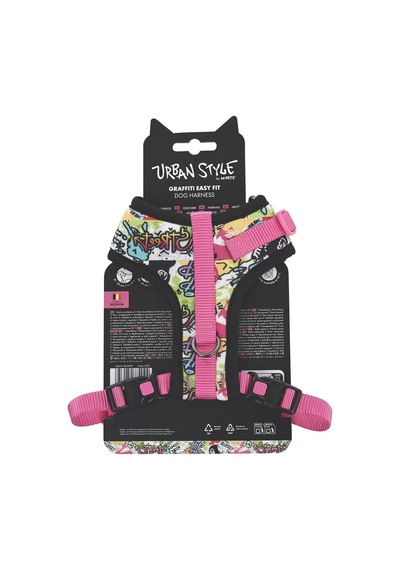 M-pets Urban Style Graffıtı Easy Fit Köpek Göğüs Tasması L Çok Renkli
