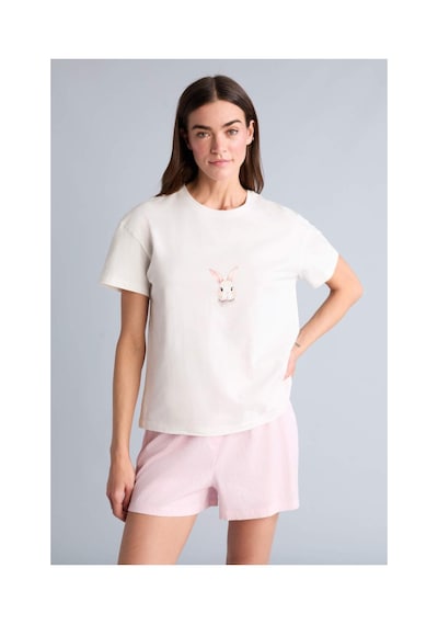 Defacto Regular Fıt Elastik Bel Kısa Kollu 2li Açık Pembe Pijama Takım G9857ax26smpn648 Pembe-pn648