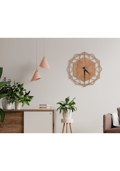 Bk Home Dekoratif 45Cm Ahşap Duvar Saati-66