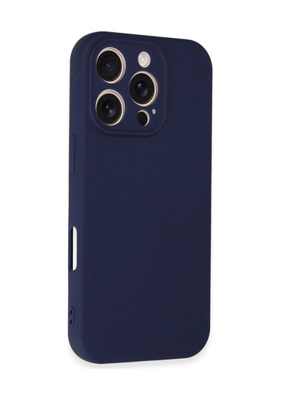 Apple İphone Uyumlu 16 Pro Kılıf First Silikon - Lacivert Renk