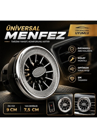 Vip Premium Model Klima Menfezi Izgarası ÇAPI 9-10CM (1 ADET)