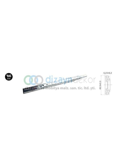 Teleskopik Bilyalı Bas-aç Raylar 46 X 350 Mm