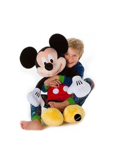 Mickey Mouse Peluş Oyuncak Büyük Boy 65 Cm Hediyelik Uyku Arkadaşı Kırmızı