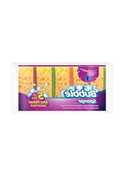 Dayanıklı Bubble Sünger Temizleme Seti, 5'li Açık Bej