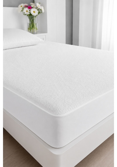Terry Fitted Pamuklu %100 Sıvı Geçirmez Yatak Koruyucu Full Kenar Alezi Tek/çift Kişilik/bebek/çocuk Beyaz