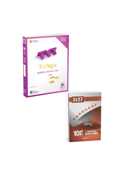 2027 Üçdörtbeş 2027 Tyt Türkçe Soru Bankası+ Anla Kazan Paragraf