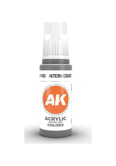 Ak Interactive 11163, 17 Ml. 3gen Intermediate Blue Maket Boyası Standart