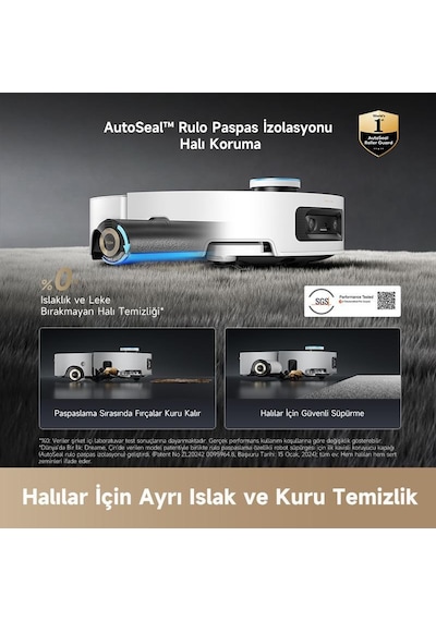 Dreame Aqua 10 Ultra Roller 30.000pa Emiş Gücü Robot Süpürge Beyaz