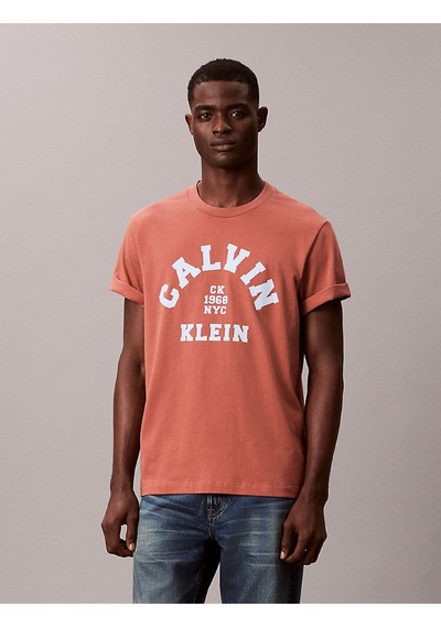Calvin Klein Erkek 20s Calvin T-shirt-12868 Turuncu