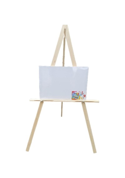 Dsh Doğal Seramik Hamuru Ahşap Ayarlı Şövale, Resim Sehpası, Ressam Şövalye Sergi Tuval Tutucu, 144 Cm, Hoşgeld