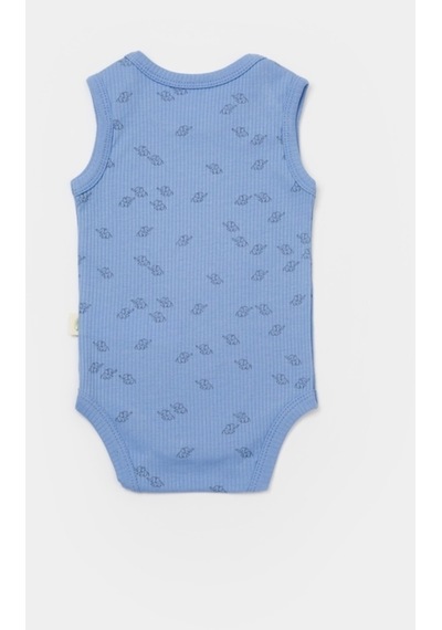 BabyCosy Organik Modal Fil Baskılı 2 Li Askılı Unisex Bebek Badi 001