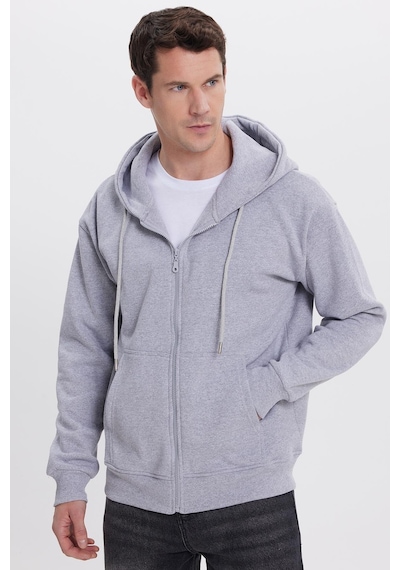Tudors Erkek Relax Fit Rahat Kesim Pamuklu Tam Fermuarlı Kanguru Cepli Sırt Çantalı Gri Sweatshirt-41904 Gri Tudors Erkek Relax Fit Rahat Kesim Pamuklu Tam Fermuarlı Kanguru Cepli Sırt Çantalı Gri Sweatshirt-41904 Gri