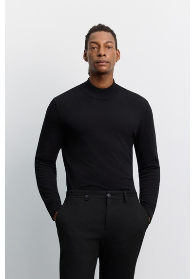 Avva Erkek Siyah Yan Cepli Gofre Beli Lastikli Slim Fit Lastikli Pantolon A62y3203