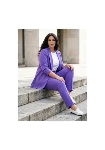 Hanezza Yeni Sarap Rengi Kadın Blazer Ceket Büyük Beden Takım Elbise Uyumlu Lila - 5553107 Lila Hanezza Yeni Sarap Rengi Kadın Blazer Ceket Büyük Beden Takım Elbise Uyumlu Lila - 5553107 Lila