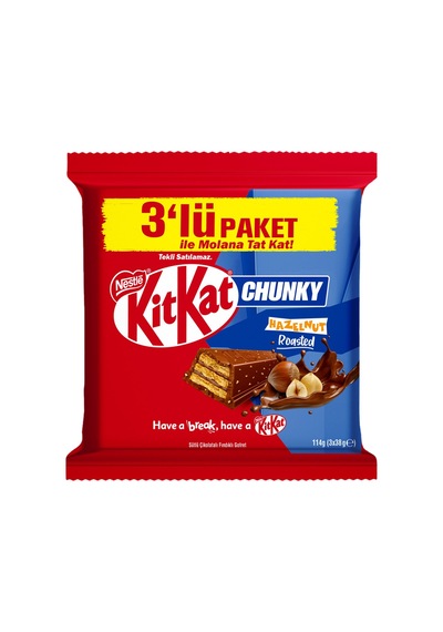 Nestle Kitkat Chunky Hazelnut 3'lü 3 X 38 G - 7 Adet Tarı