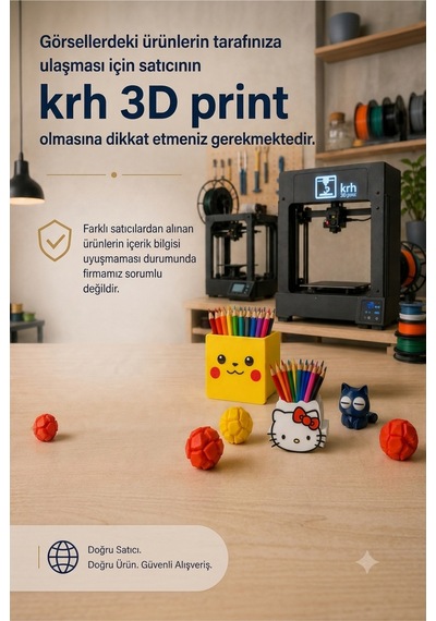 Kalem Kutusu Renkli Kurşun Kalem Tasarımlı, Masaüstü Düzenleyici, 3d Baskı Turuncu