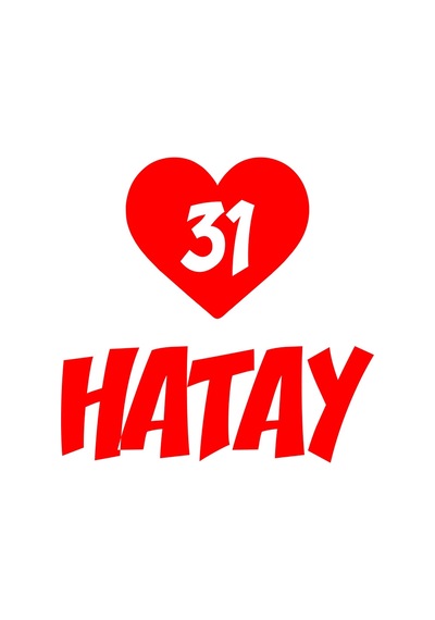 Kalpli 31 Hatay Araba Sticker 17x17 Cm Kırmızı