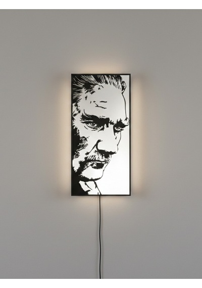 Sincara Home Atatürk Masaüstü & Asılabilir Light Box / Gece Lambası Beyaz