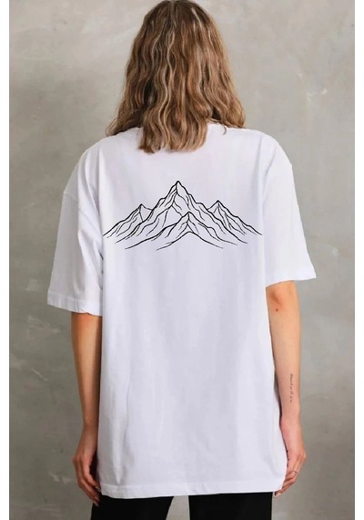 Kadın T-shirt Nihilist Penguen Baskılı Bisiklet Yaka Kısa Kol Yazlık Tişört - Beyaz