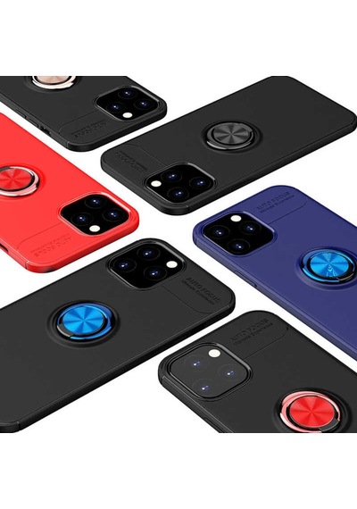 Apple Uyumlu iPhone 12 Pro Max Kılıf Yüzüklü Magnetli Ravel Case
