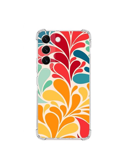 Samsung Galaxy S22 Plus Uyumlu Retro Color 5 Baskılı Şeffaf Köşe Korumalı Antişok Kılıf
