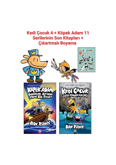 Köpek Adam 11 Ve Kedi Çocuk 4 - Serilerinin Son Kitapları + Çıkartmalı Boyama