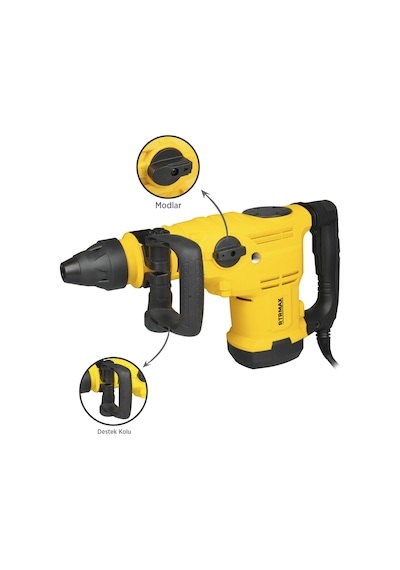 Rtrmax RTM271 Elektropnömatik Sds Max Kırıcı ve Delici 1500 W 25 Jul 50 mm