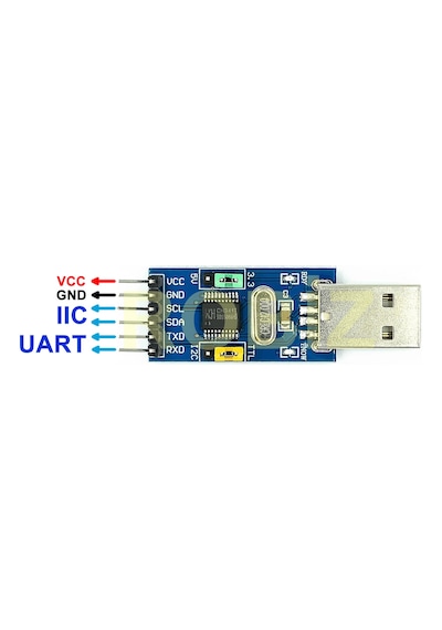 Ch341t Usb To Ttl Iıc Uart Çevirici Modül I2c Seri Port Haberleşme Adaptör Isp Arduino
