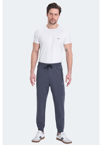 Slazenger Onon In Erkek Fermuar Cepli Koyu Gri Eşofman Altı Koyu Gri